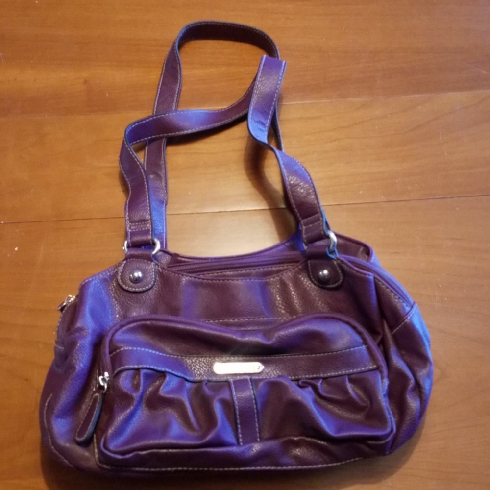 EUC Purples Leather Rosetti Shoulder Bag